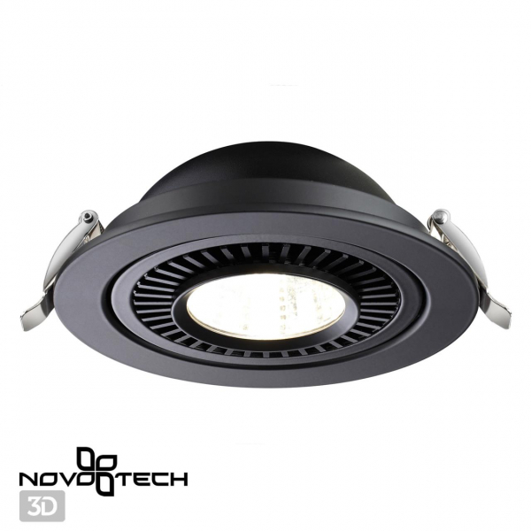 358818 SPOT NT21 278 черный Светильник встраиваемый светодиодный IP20 LED 18W 1600Лм 4000K 220V GESSO, изображение 6