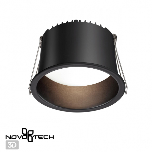 359237 SPOT NT23 282 черный Светильник встраиваемый светодиодный IP20 LED 12W 220V 840Лм 3000К TRAN, изображение 6