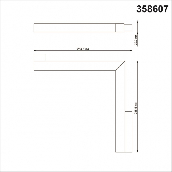 358607 SHINO NT21 075 белый Трековый светильник для низковольного шинопровода IP20 LED 4000K 24W 48V FLUM, изображение 7