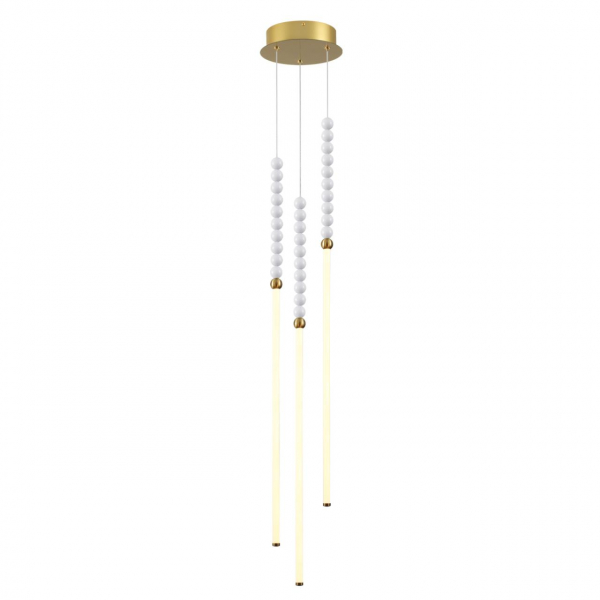 6639/33L HIGHTECH ODL24 161 металл/античная бронза/белые бусы из акрила Подвесной светильник IP 20 LED 33W 3500K 220V MONELLA, изображение 2
