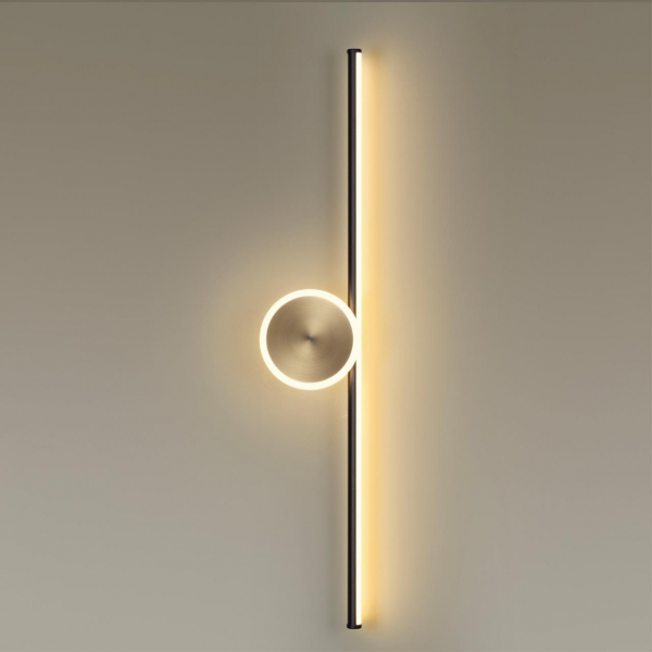 6601/18WL HIGHTECH ODL23 179 черный/античная бронза/металл Настенный св-к IP20 LED 18W 1080Лм 3000K STILO, изображение 3
