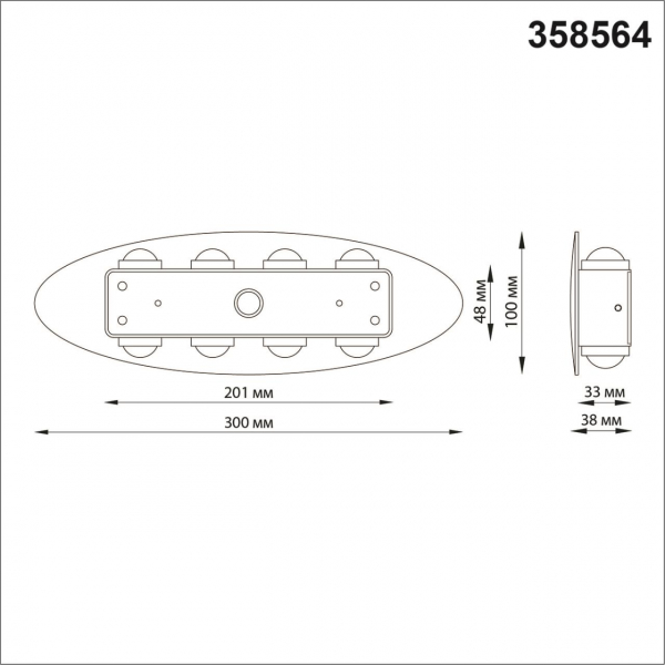 358564 STREET NT21 378 темно-серый Ландшафтный настенный светильник IP54 LED 4000K 8W 85-265V CALLE, изображение 5
