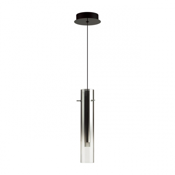 5062/5L PENDANT ODL24 317 черный/темн.хром/металл/стекло Подвес LED 5W 3000K SHINY