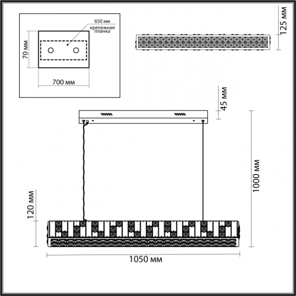 5072/50L HALL ODL24 495 золото/прозрачный/белый/металл/хрусталь/алебастр Подвес LED 50W 3700K CROSSA, изображение 5
