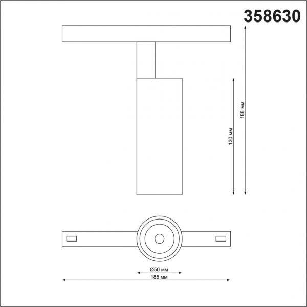 358630 SHINO NT21 067 черный Трековый низковольтный св-к диммируемый с ДУ, со сменой цв.температуры IP20 LED 3000~6500К 12W 48V FLUM, изображение 5