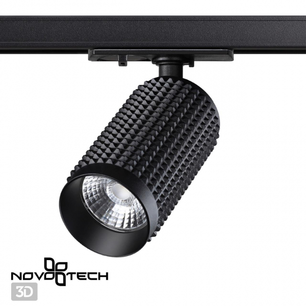358495 PORT NT21 084 черный Светильник трековый однофазный трехжильный IP20 LED 4000K 12W 220V MAIS LED, изображение 3