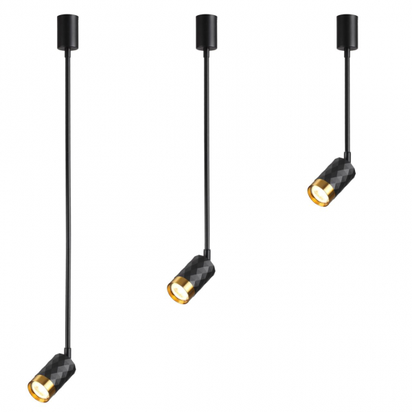 4349/1C HIGHTECH ODL23 281 черный/металл Потолочный св-к IP20 LED GU10 10W AD ASTRUM, изображение 5