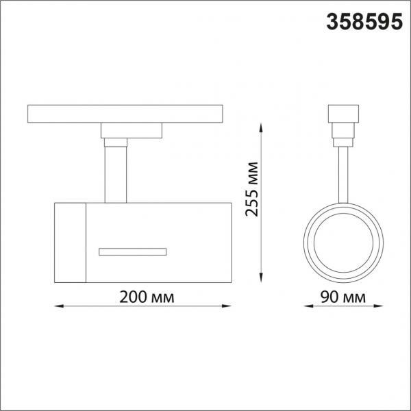 358595 PORT NT21 150 черный Трехфазный трековый cветильник IP20 LED 4000K 30W 175-245V DEP, изображение 5