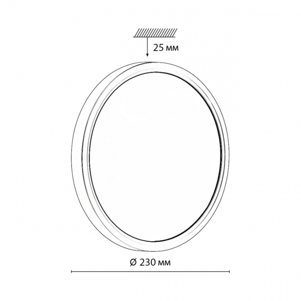 7659/18L MITRA LED SN 52 Светильник пластик/белый LED 18Вт 3000/4000K D230 IP40 ALFA WHITE, изображение 12