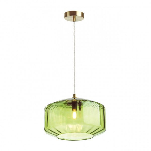 4783/1 PENDANT ODL21 365 зеленый/бронзовый Подвес E27 60W BINGA, изображение 2