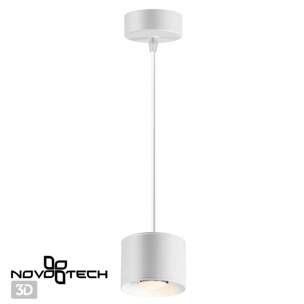 358655 OVER NT21 231 белый Светильник накладной светодиодный, провод 2м IP20 LED 4000К 12W 220V PATERA, изображение 3