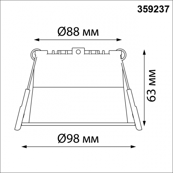 359237 SPOT NT23 282 черный Светильник встраиваемый светодиодный IP20 LED 12W 220V 840Лм 3000К TRAN, изображение 7