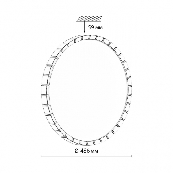 7649/EL PALE SN 88 Светильник пластик/белый/черный LED 70Вт 3000-6000К D486 IP43 пульт ДУ ATABI BLACK, изображение 6