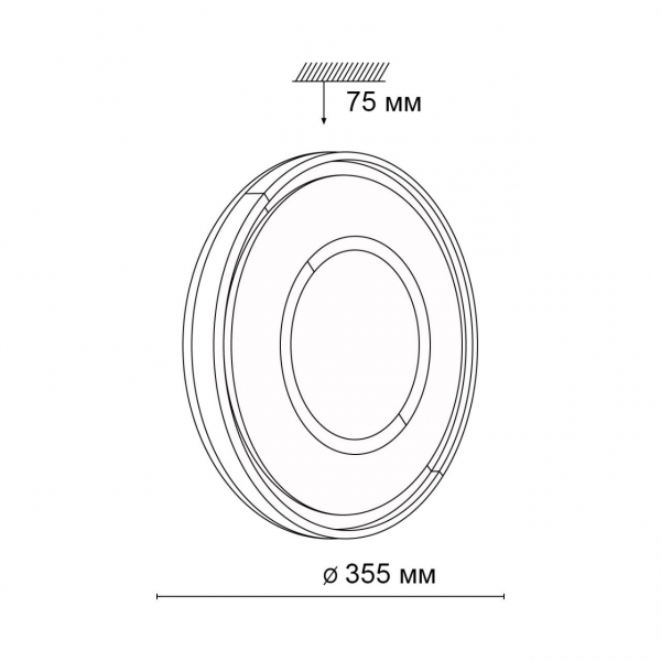 3046/CL TAN SN 010 Светильник пластик/белый/черный LED 30Вт 4000К D355 IP43  STOKI, изображение 4