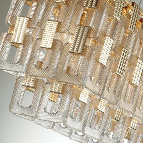 4989/10 HALL ODL22 553 золотой/стекло Люстра E14 10*40W BUCKLE, изображение 6