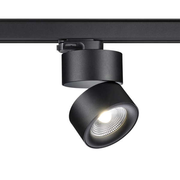 358787 PORT NT21 149 черный Трехфазный трековый светодиодный светильник IP20 LED 25W 4000K 2200Лм 100-265V GRODA, изображение 2