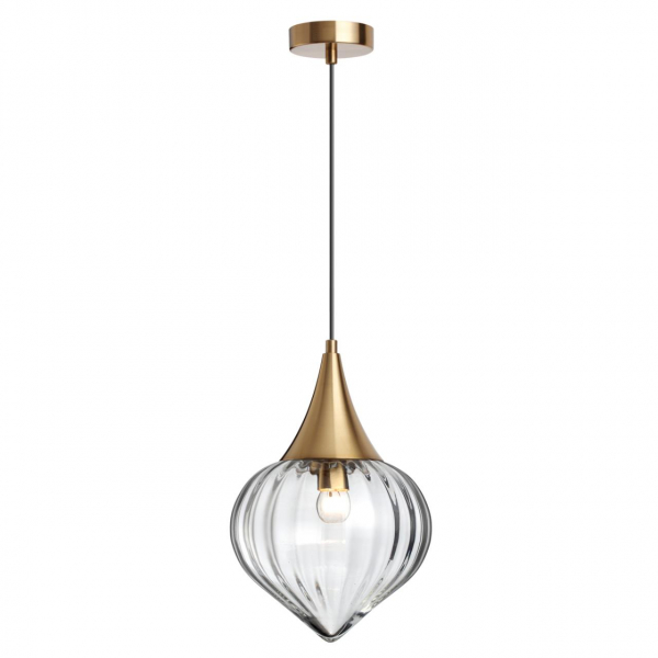 4950/1 PENDANT ODL22 343 бронзовый/прозрачный/стекло Подвес E14 1*40W KESTA, изображение 2