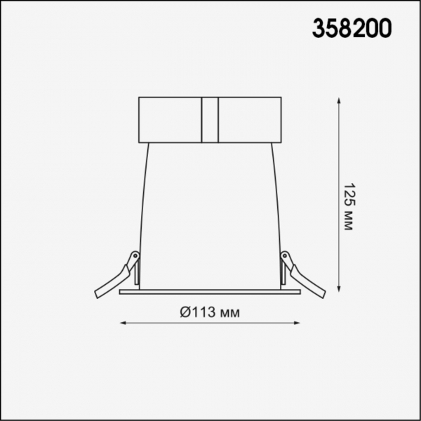 358200 SPOT NT19 230 белый Встраиваемый светильник IP20 LED 4000K 20W 220В VARPAS, изображение 3