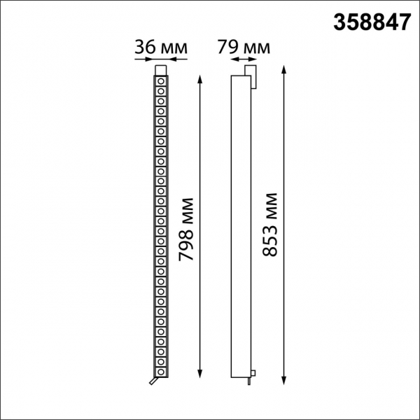 358847 PORT NT22 141 черный Светильник трехфазный трековый светодиодный IP20 LED 4000K 40W 220V ITER, изображение 3