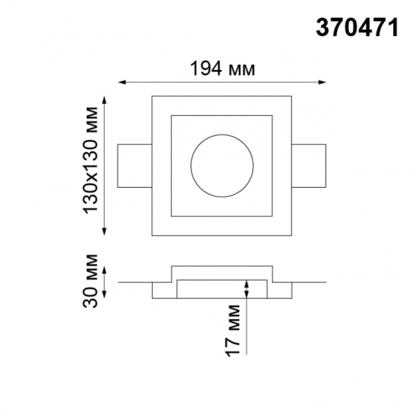 370471 SPOT NT19 184 белый Встраиваемый под покраску светильник IP20 GU10 50W 220V YESO, изображение 2