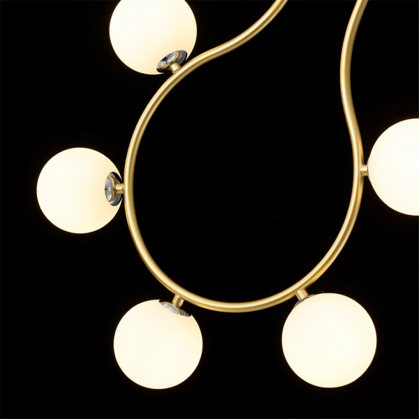 5621/5 MODERNI LN23 146 матовое золото Подвесной светильник G9 5*7W LED 220V COLLAR, изображение 2