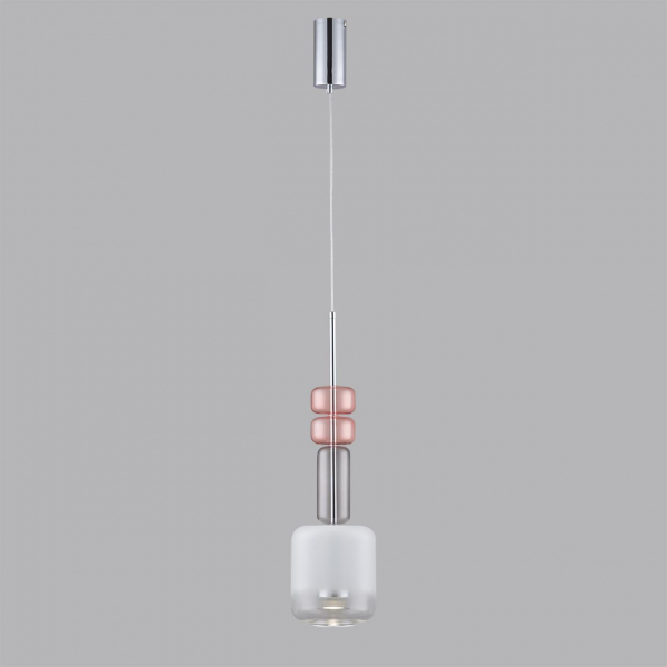 6505/1 SUSPENTIONI LN23 194 хром, красный, белый Подвес GU10 50W 220V VERONA, изображение 2