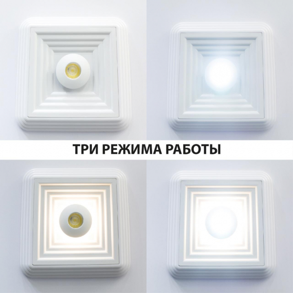 358603 OVER NT21 241 белый Светильник накладной светодиодный IP20 LED 4000K 22W 85-265V TRIN, изображение 4