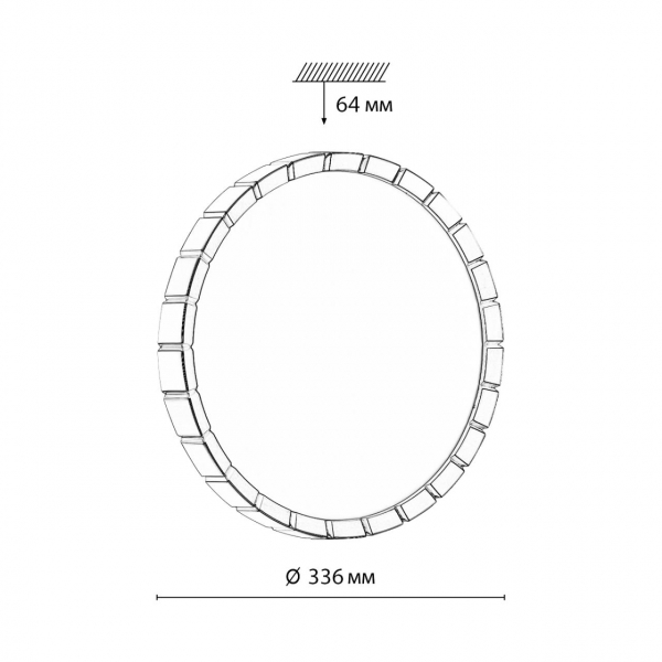 7649/CL PALE SN 88 Светильник пластик/белый/черный LED 30Вт 4000К D336 IP43 ATABI BLACK, изображение 5