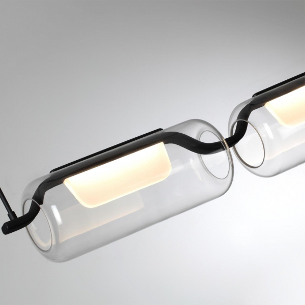 5003/30L L-VISION ODL23 329 черный матовый/прозрачный/стекло Люстра LED 30W 3000K KAVIA, изображение 5