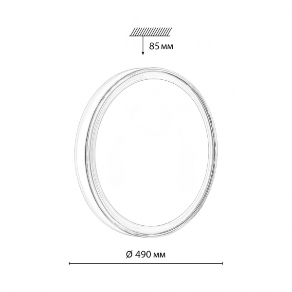 7699/EL MARON SN 92 Светильник пластик/белый LED 70Вт 3000-6000K D490 IP43 пульт ДУ LAVEN, изображение 8