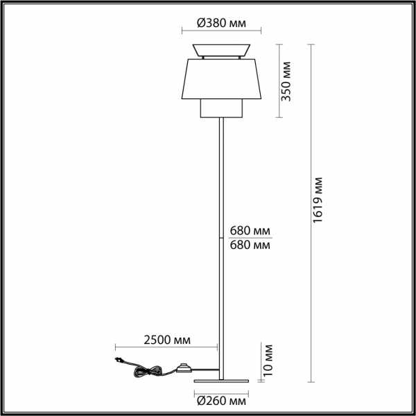 4992/1FA PENDANT ODL24 401 черный/зеленый/золотой/металл/экокожа Торшер E27 1*60W KRESSA, изображение 6