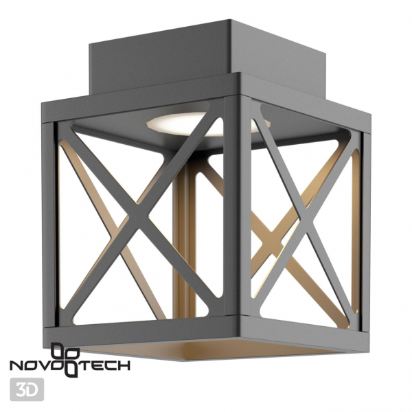 358449 STREET NT20 364 темно-серый Ландшафтн.потолочн.светильник IP54 LED 4000K 10W 100-240V DANTELA, изображение 4