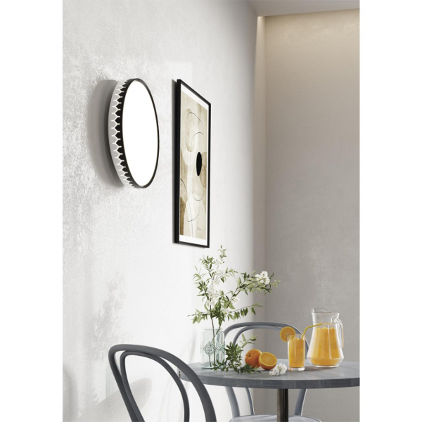 3053/DL PALE SN 023 Светильник пластик/белый/черный LED 48Вт 3000-6300К D385 IP43 пульт ДУ DORTA, изображение 4