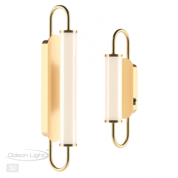 4270/6WL MODERN ODL21 581 бел/зол Настенный светильник выкл на базе LED 6W 480Лм 3000К PONTE, изображение 3