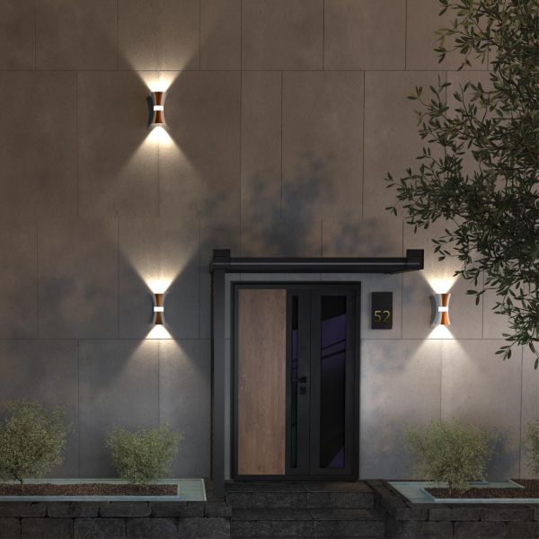 358937 STREET NT22 370 белый/золото Светильник ландшафтный светодиодный IP54 LED 4000К 12W 85-265V CALLE, изображение 4