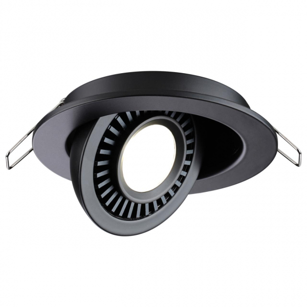 358816 SPOT NT21 278 черный Светильник встраиваемый светодиодный IP20 LED 9W 770Лм 4000K 220V GESSO, изображение 2