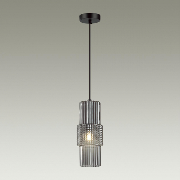 5016/1 MODERN ODL23 359 черный/дымчатый металл/стекло Подвес E14 1*40W PIMPA, изображение 3