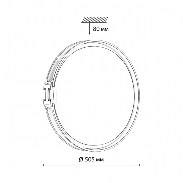 7667/EL COLOR SN 78 Светильник пластик/черн/золот LED 70Вт 3000-6000К D505 IP43 пульт ДУ FAVEMO BLACK, изображение 8