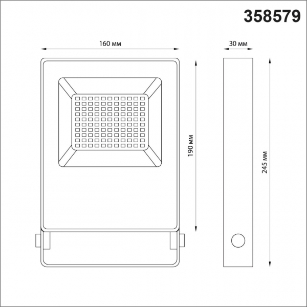 358579 STREET NT21 393 темно-серый Ландшафтный светильник  IP66 LED 4000K 50W 100-300V ARMIN, изображение 4