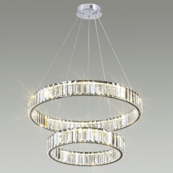4930/60L L-VISION ODL24 491 хром/прозрачный металл/хрусталь Люстра LED 60W 4000K 7140Лм VEKIA, изображение 3