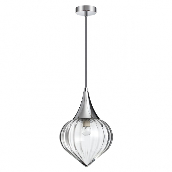 4949/1 PENDANT ODL22 343 хром/прозрачный/стекло Подвес E14 1*40W KESTA