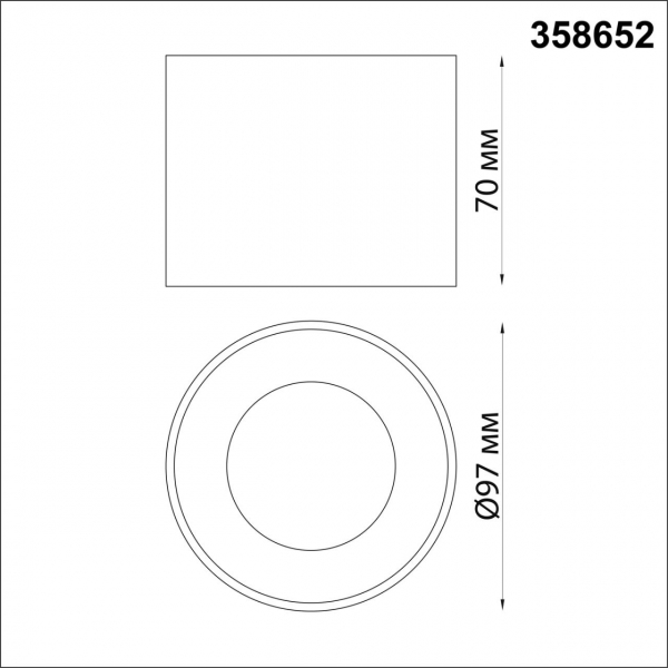 Софит 358652 PATERA черный LED 12W 4000К, изображение 4