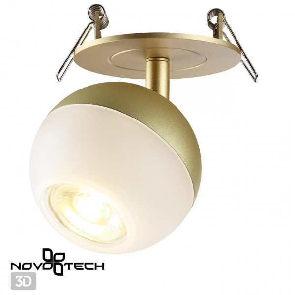 370819 SPOT NT22 308 матовое золото Светильник встраиваемый IP20 GU10 9W 220V GARN, изображение 4