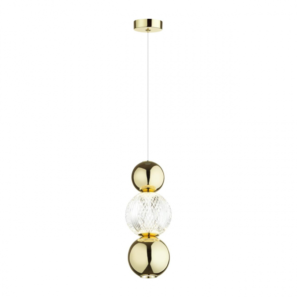 5008/7LA L-VISION ODL23 465 золотой/прозрачный/металл/акрил Подвес LED 7W 4000K 300Лм CRYSTAL, изображение 2
