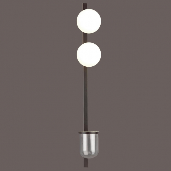 4681/2WA WALLI ODL20 589 черный/белый Настенный светильник E14 2*40W 220V FLOWER, изображение 3