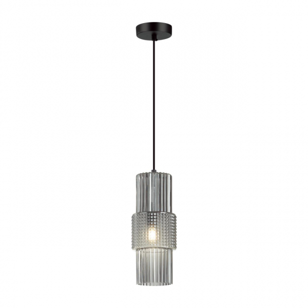 5016/1 MODERN ODL23 359 черный/дымчатый металл/стекло Подвес E14 1*40W PIMPA, изображение 2