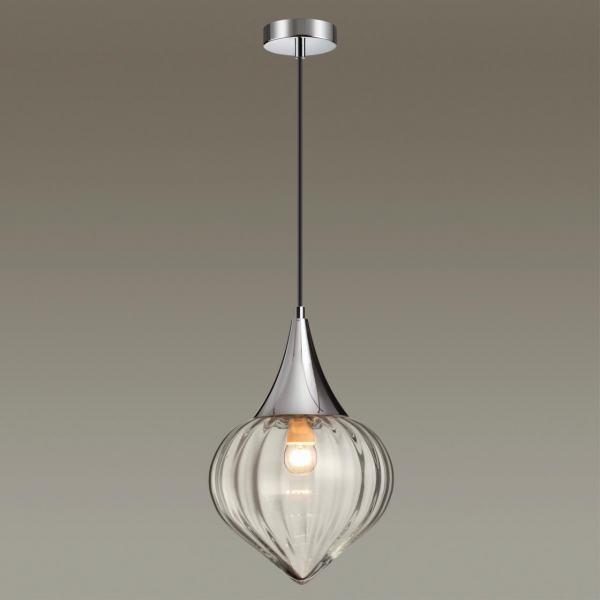 4949/1 PENDANT ODL22 343 хром/прозрачный/стекло Подвес E14 1*40W KESTA, изображение 3