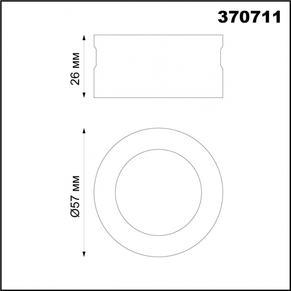 370711 KONST NT19 173 золото Декоративное кольцо для арт. 370681-370693 IP20 UNITE, изображение 5