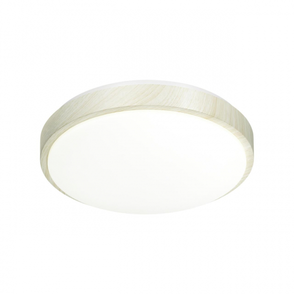 7628/DL PALE SN 118 Светильник пластик/беленый под дер. LED 48Вт 3000-6300K D400 IP43 пульт ДУ LOSTA, изображение 3
