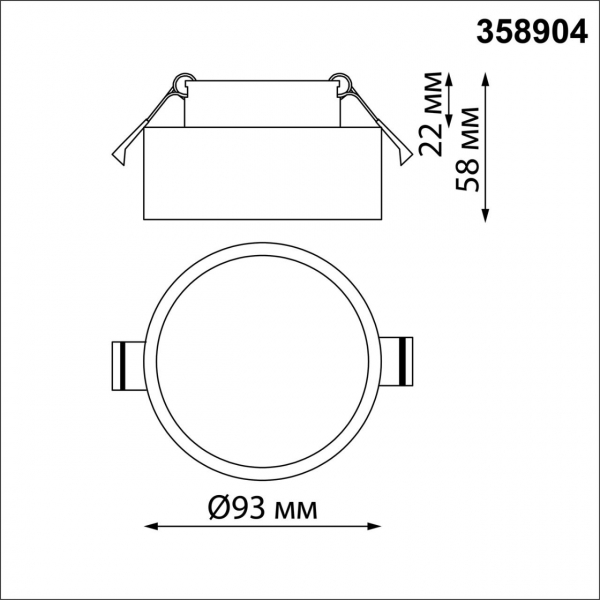 358904 SPOT NT22 337 черный Встраиваемый влагозащищенный светильник IP54 LED 4000K 10W 220V MAY, изображение 6